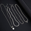 Men's Hiphop Style Alloy Handmade Geometric Flat Snake Chain Necklace