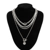 Men's Hiphop Style Alloy Handmade Geometric Flat Snake Chain Necklace