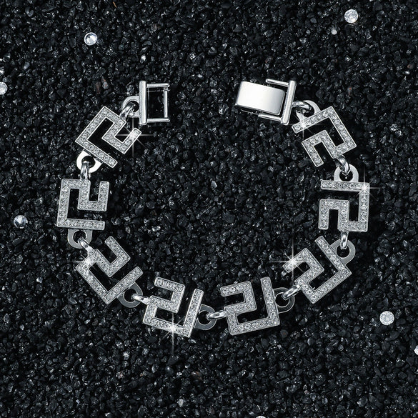 Men's Hiphop Style Geometric Zinc Alloy Cuban Chain Necklace With Electroplating Treatment