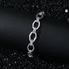 Men's Hiphop Style Stainless Steel Handmade Geometric Stitching Chain Bracelet With Electroplating