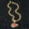 Men's Hiphop Style Zinc Alloy Cuban Chain Pendant Necklace With Electroplating