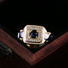 Men's Inlaid Zircon Copper Ring Jewelry