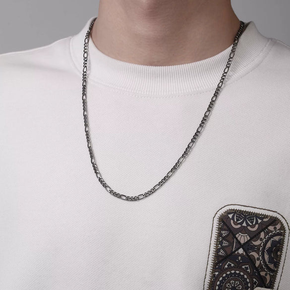 Men's Iron Alloy Nk Chain Necklace With Geometric Design And Electroplating Hiphop Style