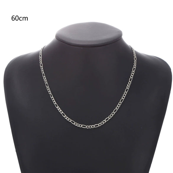Men's Iron Alloy Nk Chain Necklace With Geometric Design And Electroplating Hiphop Style