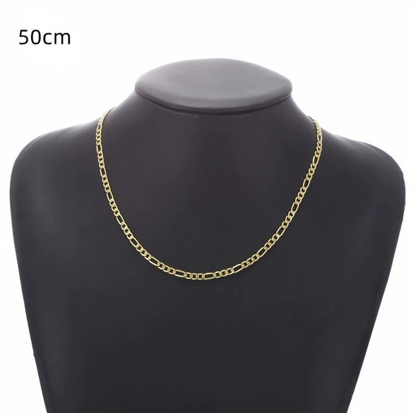 Men's Iron Alloy Nk Chain Necklace With Geometric Design And Electroplating Hiphop Style