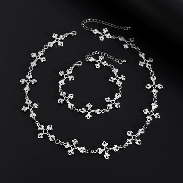 Men's Jewelry Alloy Geometric Cross Handmade Necklace