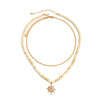 Men's Jewelry Alloy Geometric Handmade Coconut Shell Beaded Hiphop Niche Sun Pendant Clavicle Chain