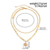 Men's Jewelry Alloy Geometric Handmade Coconut Shell Beaded Hiphop Niche Sun Pendant Clavicle Chain