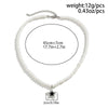 Men's Jewelry Alloy Imitation Pearl Pearl Chain Handmade Geometric Fivepointed Star Necklace