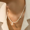 Men's Jewelry Beads Regular Chain Starfish Shell Hiphop Niche Highend Summer Clavicle Chain Handmade Geometric Style