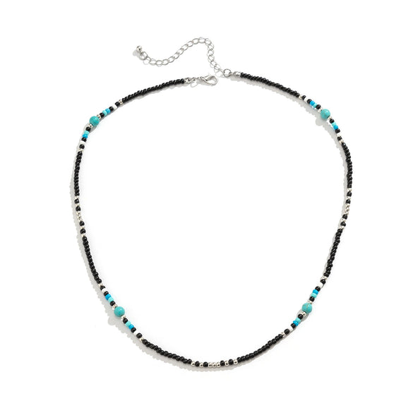 Men's Jewelry Bohemian Turquoise Alloy Spliced Clavicle Chain Handmade Necklace