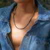 Men's Jewelry Bohemian Turquoise Alloy Spliced Clavicle Chain Handmade Necklace