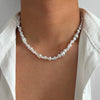 Men's Jewelry Geometric Imitation Pearl Handmade Necklace