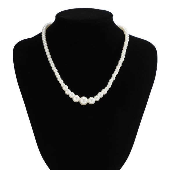 Men's Jewelry Imitation Pearl Geometric Handmade Clavicle Chain