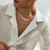 Men's Jewelry Imitation Pearl Geometric Handmade Clavicle Chain