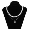 Men's Jewelry Pearl Alloy Bear Animals Zodiac Ball Chain Necklace
