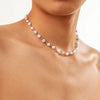 Men's Jewelry Pearl Chain With Rhinestone Pendant And Micro Inlay Made Of Alloy