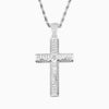 Men's Jewelry Retro Minimalist Copper Cross Pendant Necklace With Diamonds Electroplated Gold Polish