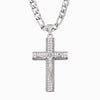 Men's Jewelry Retro Minimalist Copper Cross Pendant Necklace With Diamonds Electroplated Gold Polish