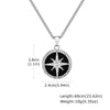 Men's Jewelry Stainless Steel Star Tiger Eye Pendant Necklace Fashion Style