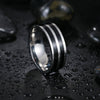 Men's Jewelry Titanium Steel Ring Geometric Dripping Oil Simple Style