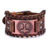 Men's Leather Bracelet With Wolf Head Alloy Accessories Handmade Animals Zodiac Style