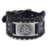 Men's Leather Bracelet With Wolf Head Alloy Accessories Handmade Animals Zodiac Style