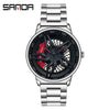 Men's Leisure Alloy Case Steel Band Round Dial Quartz Watch