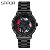 Men's Leisure Alloy Case Steel Band Round Dial Quartz Watch
