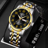 Men's Leisure Alloy Watch With Round Dial Mineral Strengthened Glass Mirror Single Folding Buckle Spiral Crown Fully Automatic Movement Double Calendar Luminous And Waterproof