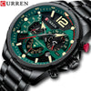 Men's Leisure Metal And Stainless Steel Band Round Dial Quartz Multifunctional Luminous Wristwatch