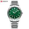 Men's Leisure Metal Case Stainless Steel Band Round Dial Quartz Watch