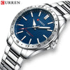 Men's Leisure Metal Case Stainless Steel Band Round Dial Quartz Watch