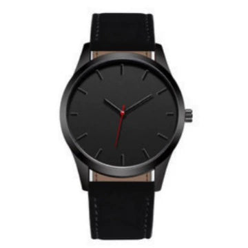 Men's Leisure Quartz Calendar Watch With Alloy Case Imitation Leather Frosted Belt And Round Dial