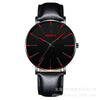 Men's Leisure Quartz Ultrathin Watch With Alloy Case Imitation Leather Strap And Stainless Steel Clasp Round Dial