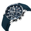 Men's Leisure Quartz Watch With Alloy Case Silicone Strap Round Dial And Spiral Crown