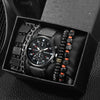 Men's Leisure Quartz Watch With Diecast Case Pu Strap And Round Dial