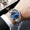 Men's Leisure Quartz Watch With Luminous Waterproof Double Calendar Zinc Alloy Case Alloy Strap And Round Dial