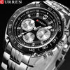 Men's Leisure Quartz Watch With Steel Band And Alloy Case Round Dial