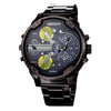 Men's Leisure Stainless Steel And Alloy Quartz Round Dial Watch