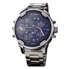 Men's Leisure Stainless Steel And Alloy Quartz Round Dial Watch