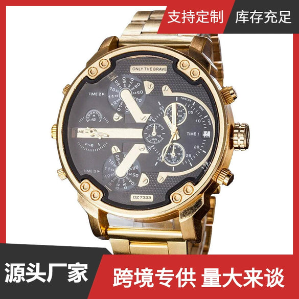 Men's Leisure Stainless Steel And Alloy Quartz Round Dial Watch
