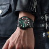 Men's Leisure Steel Band Quartz Multifunctional Round Dial Wristwatch