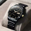 Men's Leisure Style Stainless Steel Ultrathin Round Dial Waterproof Quartz Wristwatch