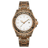 Men's Luminous Calendar Retro Carved Art Watch Metal Mineral Strengthened Glass Round Dial