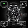 Men's Luminous Waterproof Automatic Non Mechanical Watch With Fine Steel Belt And Round Dial