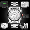 Men's Luminous Waterproof Automatic Non Mechanical Watch With Fine Steel Belt And Round Dial