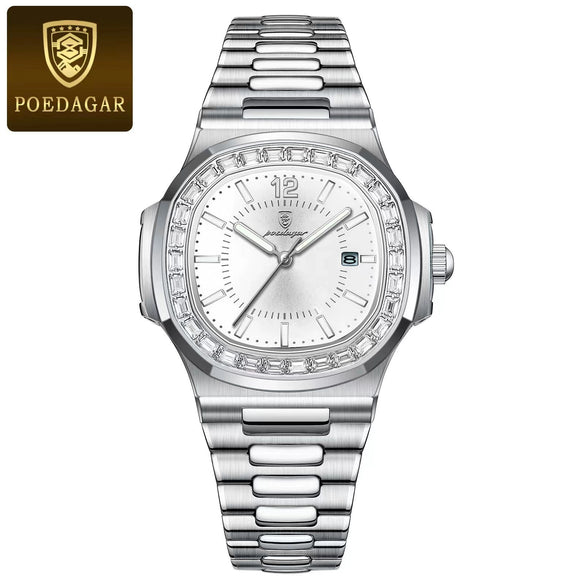 Men's Luxury Ultrathin Quartz Watch Business Style Alloy Case Sapphire Glass Mirror Square Dial