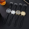 Men's Metal Alloy Stainless Steel Fashion Business Round Digital Quartz Wrist Watch