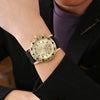 Men's Metal Alloy Stainless Steel Fashion Business Round Digital Quartz Wrist Watch